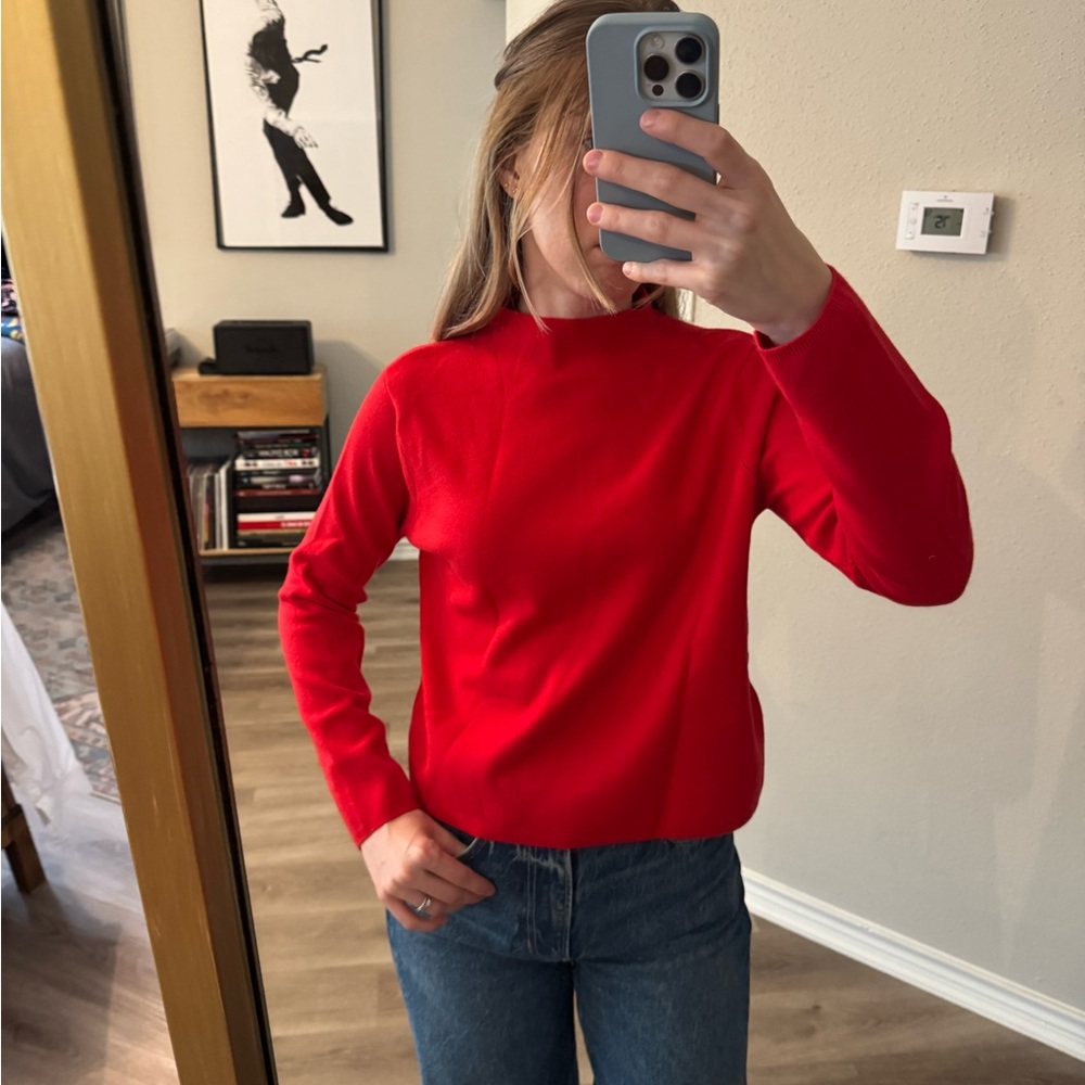 mango red sweater size small